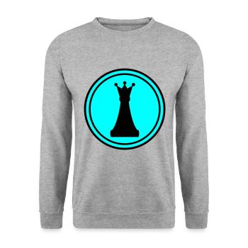 Chess piece queen - Unisex Sweatshirt - salt & pepper - Front - Alina (178cm) & Michal (187cm)