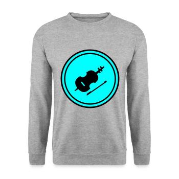 Symbole de l’icône du violon - Sweat-shirt Unisexe - gris chiné - Devant - Alina (178cm) & Michal (187cm)