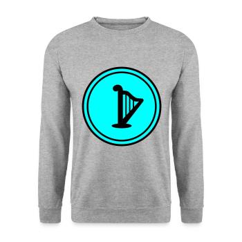 Symbole de la harpe - Sweat-shirt Unisexe - gris chiné - Devant - Alina (178cm) & Michal (187cm)