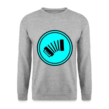 Musique d’accordéon - Sweat-shirt Unisexe - gris chiné - Devant - Alina (178cm) & Michal (187cm)