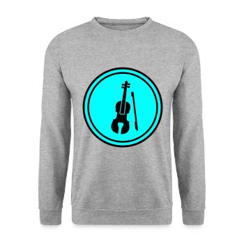 Icône de violon - Sweat-shirt Unisexe - gris chiné - Devant - Alina (178cm) & Michal (187cm)