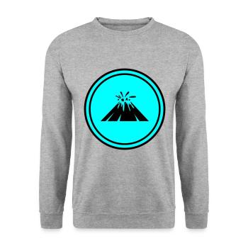 Volcano icon icon - Unisex Sweatshirt - salt & pepper - Front - Alina (178cm) & Michal (187cm)