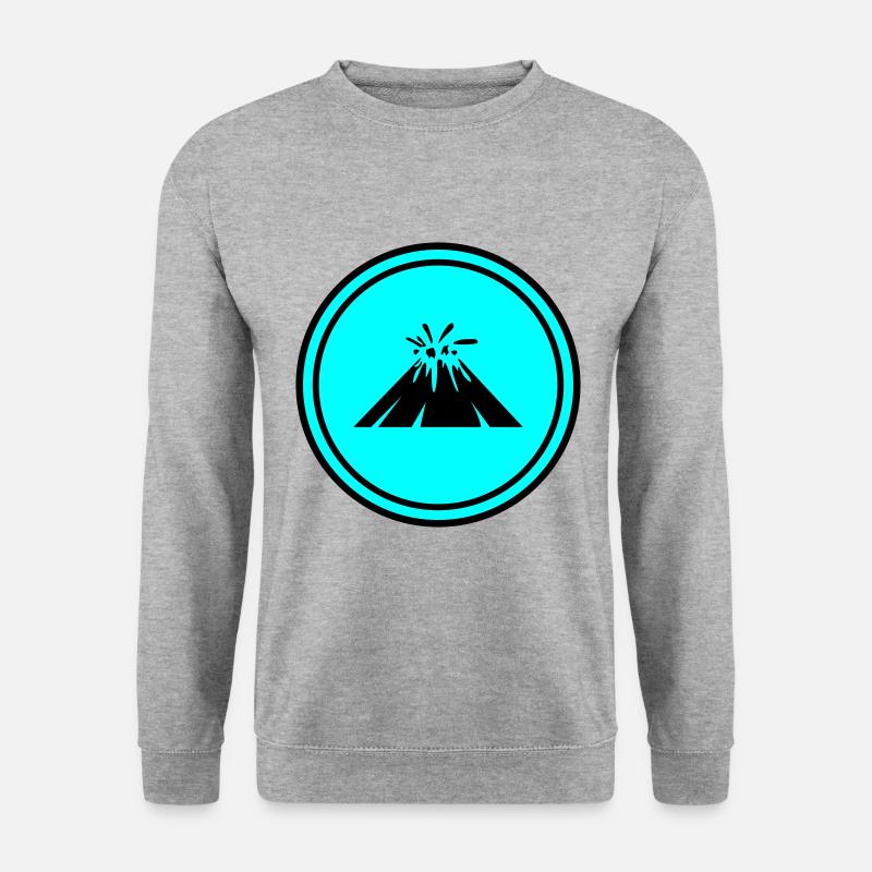 Vulkan icon symbol - Unisex Pullover - Weißgrau meliert