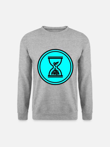 Sanduhr Symbol - Unisex Pullover - Weißgrau meliert