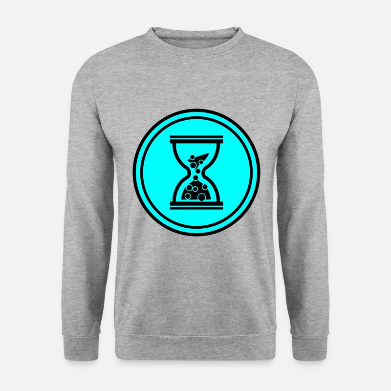 Sanduhr Symbol - Unisex Pullover - Weißgrau meliert