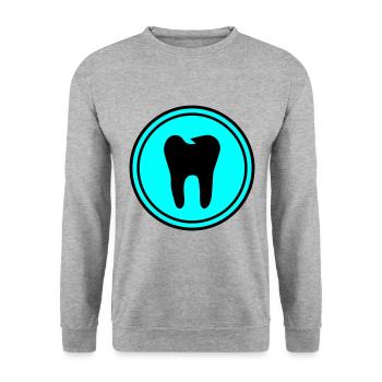 Zahn icon symbol - Unisex Pullover - Weißgrau meliert - Vorne - Alina (178cm) & Michal (187cm)