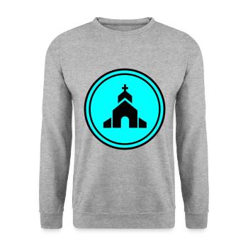 Church faith - Unisex Sweatshirt - salt & pepper - Front - Alina (178cm) & Michal (187cm)