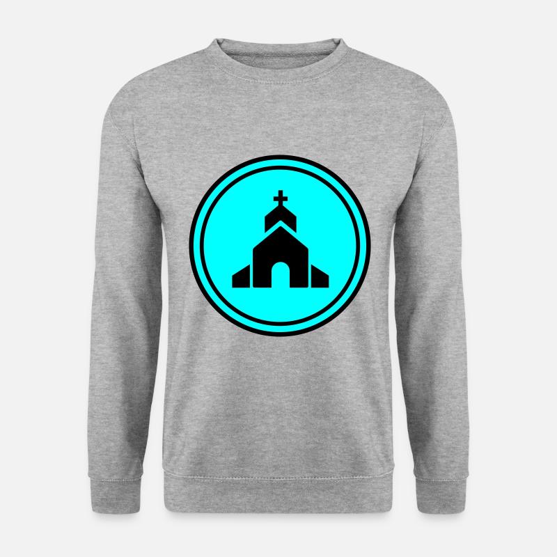 Kirche glaube - Unisex Pullover - Weißgrau meliert