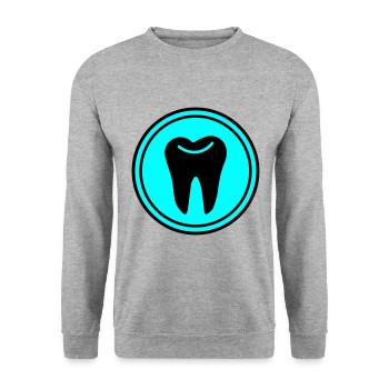Symbole de l’icône de dent - Sweat-shirt Unisexe - gris chiné - Devant - Alina (178cm) & Michal (187cm)