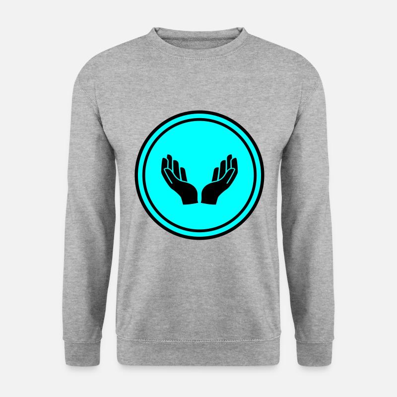 Hands icon icon - Unisex Sweatshirt - salt & pepper