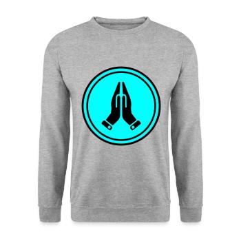 Hands symbol - Unisex Sweatshirt - salt & pepper - Front - Alina (178cm) & Michal (187cm)