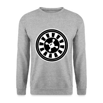 Roulette Icon Circle - Unisex Sweatshirt - salt & pepper - Front - Alina (178cm) & Michal (187cm)