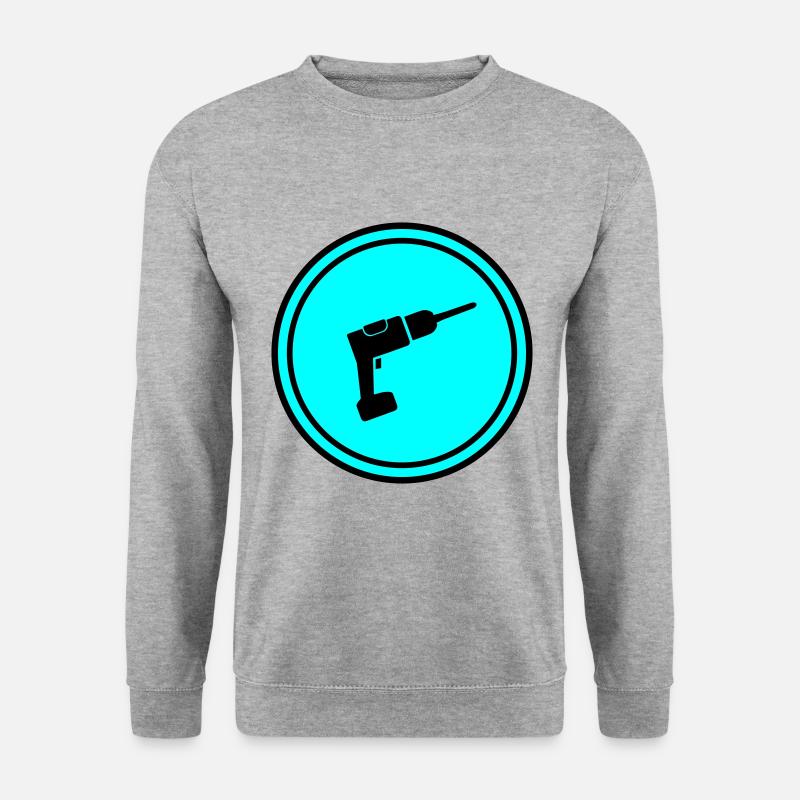 Bohrmaschine - Unisex Pullover - Weißgrau meliert