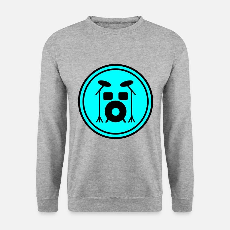 Schlagzeug - Unisex Pullover - Weißgrau meliert