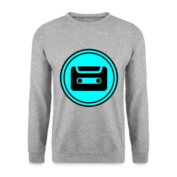 Cassette symbol - Unisex Sweatshirt - salt & pepper - Front - Alina (178cm) & Michal (187cm)