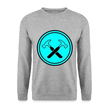 Symbole du marteau - Sweat-shirt Unisexe - gris chiné - Devant - Alina (178cm) & Michal (187cm)