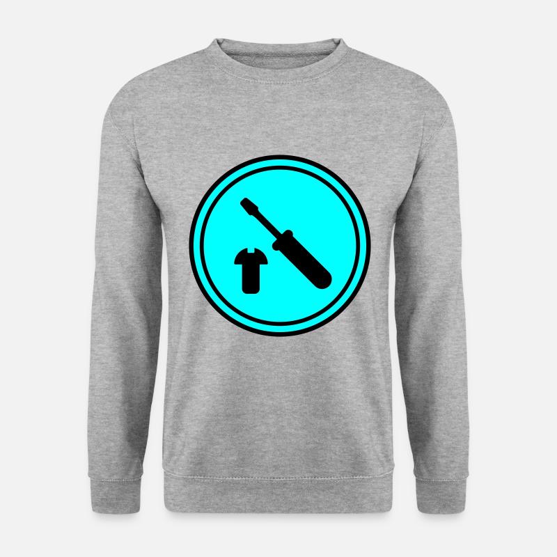 Schraubenzieher Symbol - Unisex Pullover - Weißgrau meliert