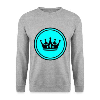 Crown Symbol - Unisex Sweatshirt - salt & pepper - Front - Alina (178cm) & Michal (187cm)