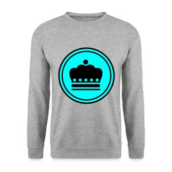 Crown icon - Unisex Sweatshirt - salt & pepper - Front - Alina (178cm) & Michal (187cm)