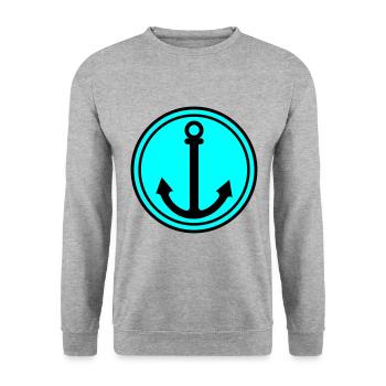 Anchor icon - Unisex Sweatshirt - salt & pepper - Front - Alina (178cm) & Michal (187cm)