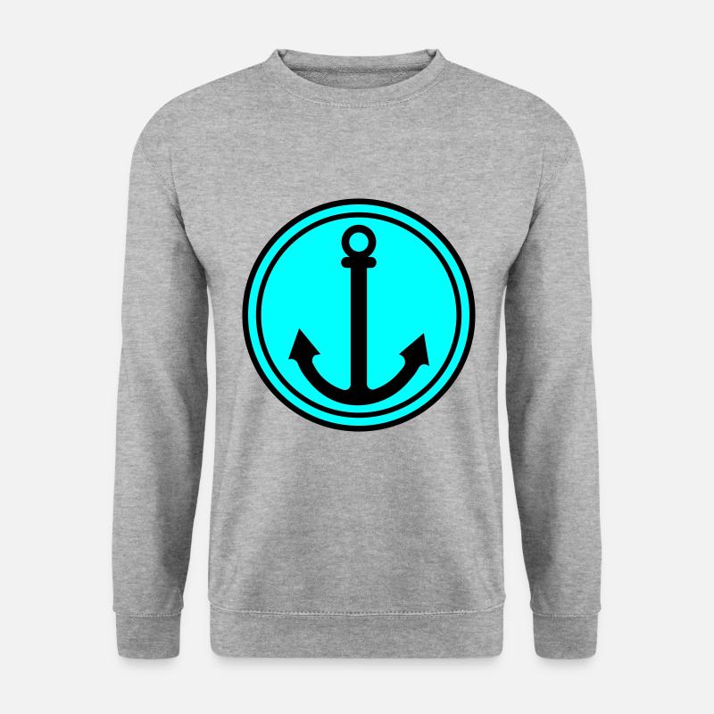 Anker Symbol - Unisex Pullover - Weißgrau meliert