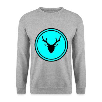 Deer Deer icon - Unisex Sweatshirt - salt & pepper - Front - Alina (178cm) & Michal (187cm)