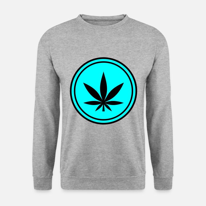 Icône de feuille de chanvre - Sweat-shirt Unisexe - gris chiné