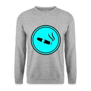 Cigar Symbol - Unisex Sweatshirt - salt & pepper - Front - Alina (178cm) & Michal (187cm)