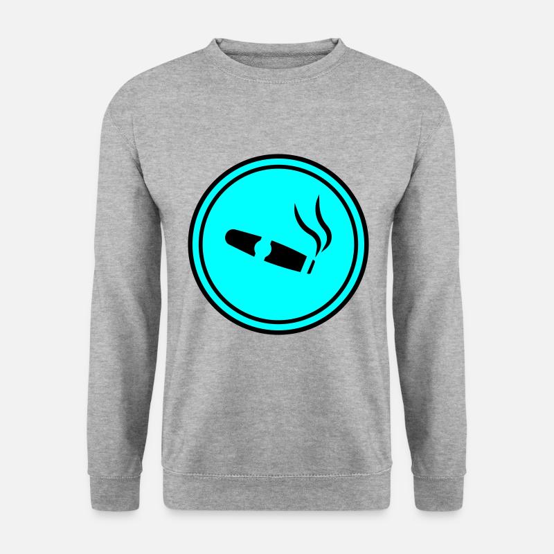 Zigarre Symbol - Unisex Pullover - Weißgrau meliert