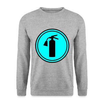 Fire extinguisher symbol - Unisex Sweatshirt - salt & pepper - Front - Alina (178cm) & Michal (187cm)