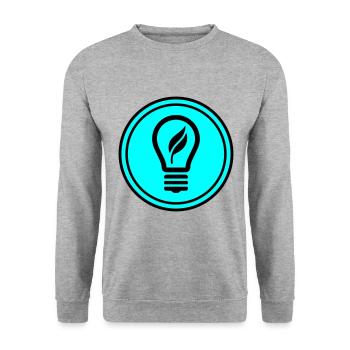 Light bulb icon - Unisex Sweatshirt - salt & pepper - Front - Alina (178cm) & Michal (187cm)