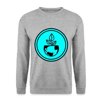 Planet Earth - Unisex Sweatshirt - salt & pepper - Front - Alina (178cm) & Michal (187cm)