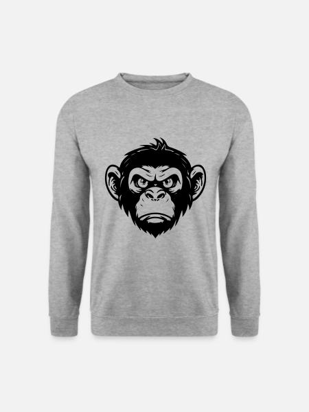Monkey Head - Unisex Sweatshirt - salt & pepper