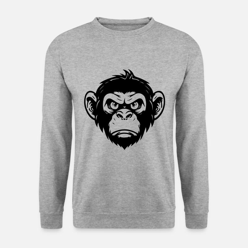 Monkey Head - Unisex Sweatshirt - salt & pepper