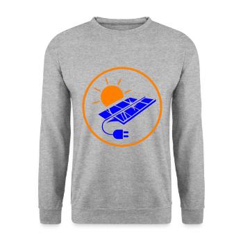 Icône de système photovoltaïque à énergie solaire - Sweat-shirt Unisexe - gris chiné - Devant - Alina (178cm) & Michal (187cm)