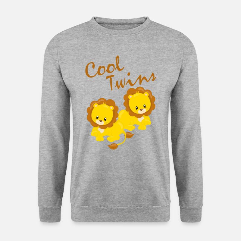 Gemini gift Lion Siblings Funny - Unisex Sweatshirt - salt & pepper