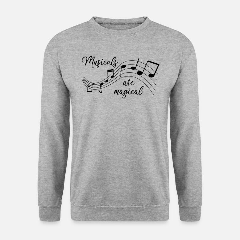 Musical Spruch Gesang Tanz Geschenk Musiktheater - Unisex Pullover - Weißgrau meliert