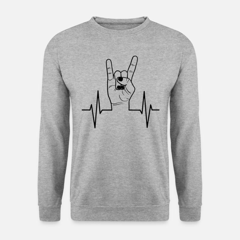 Signe de la main de la main de pouls - Sweat-shirt Unisexe - gris chiné