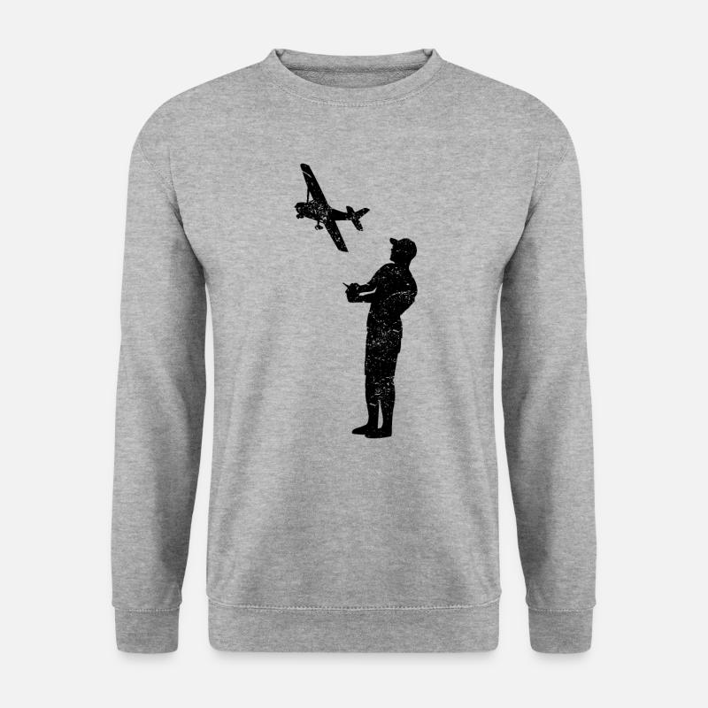 Modèle de vol modèle constructeur avion cadeau - Sweat-shirt Unisexe - gris chiné