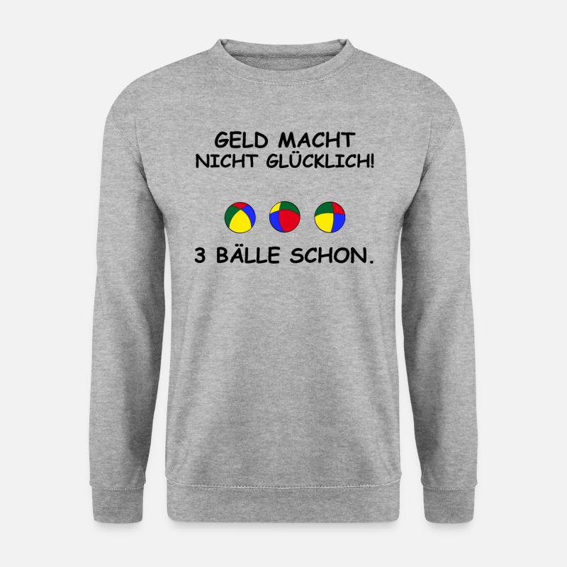 Jongleur Jonglieren 3 Bälle Spruch Geschenk - Unisex Pullover - Weißgrau meliert