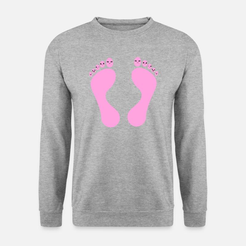 Fußpflege Pediküre Podologe Nagelstudio Geschenk - Unisex Pullover - Weißgrau meliert