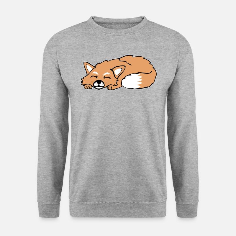 Cute Sleeping Fox Sleep Gift - Unisex Sweatshirt - salt & pepper