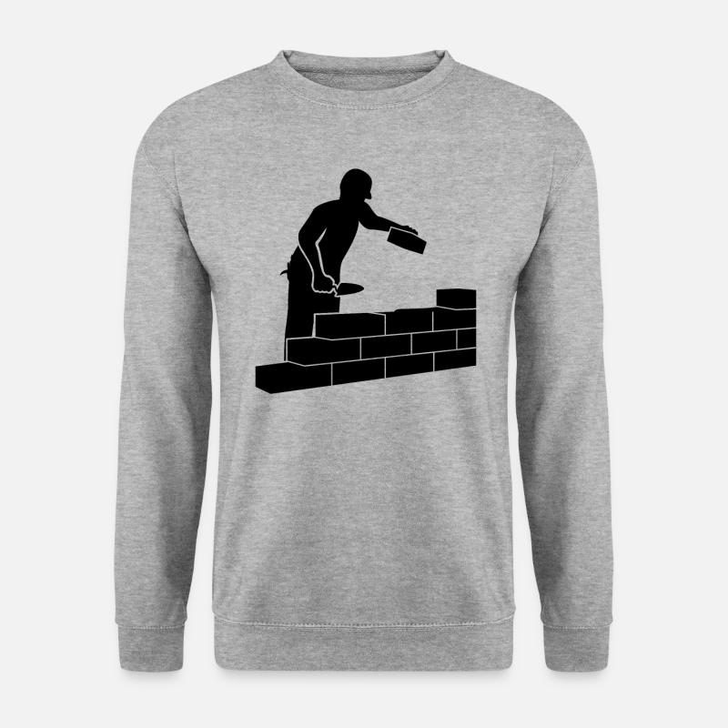 Bricklayer Builder Profession Training Gift - Unisex Sweatshirt - salt & pepper