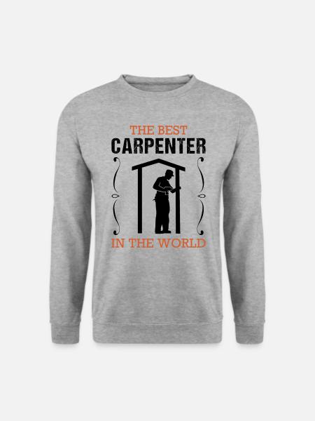 Zimmermann Beruf Zimmerer Handwerker Geschenk - Unisex Pullover - Weißgrau meliert