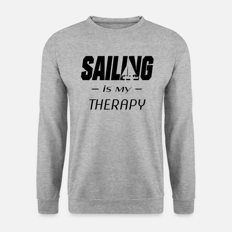 sailing seglen - Unisex Pullover - Weißgrau meliert