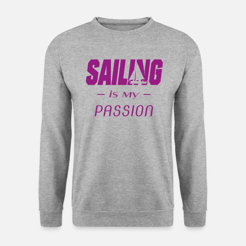sailing - Unisex Pullover - Weißgrau meliert