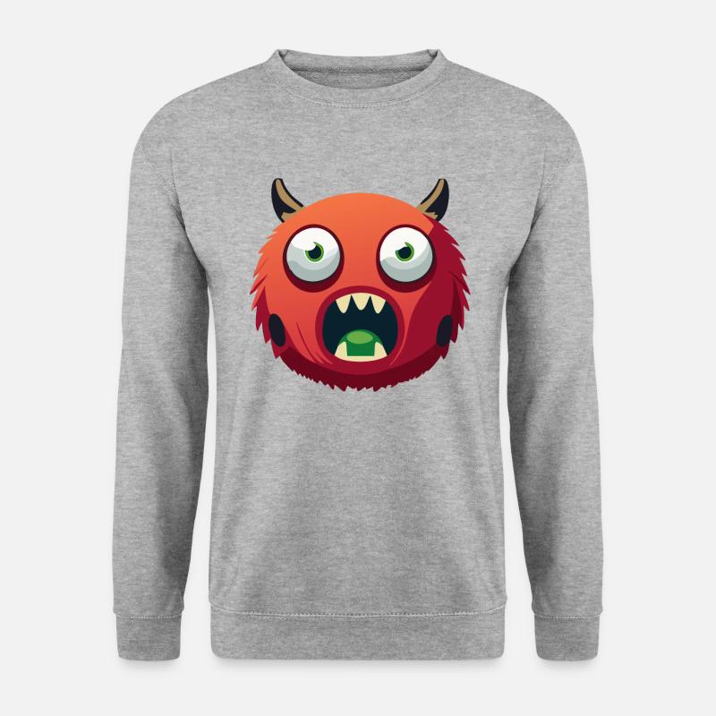 Cyberpunk Monster - Unisex Pullover - Weißgrau meliert