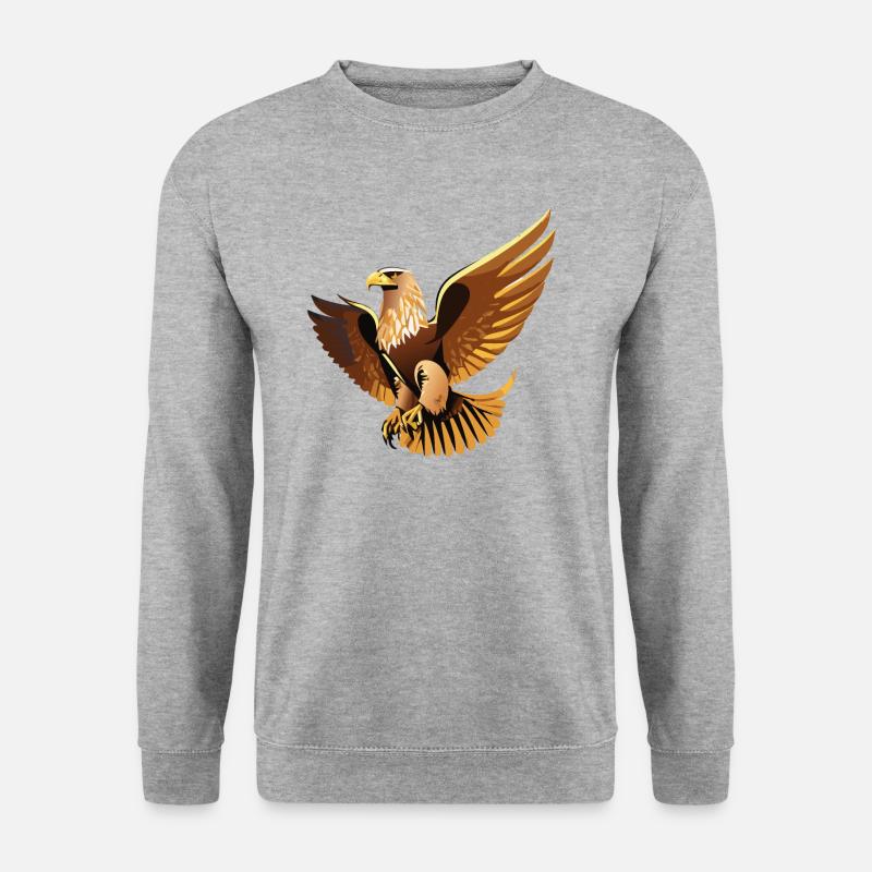 Adler - Unisex Pullover - Weißgrau meliert