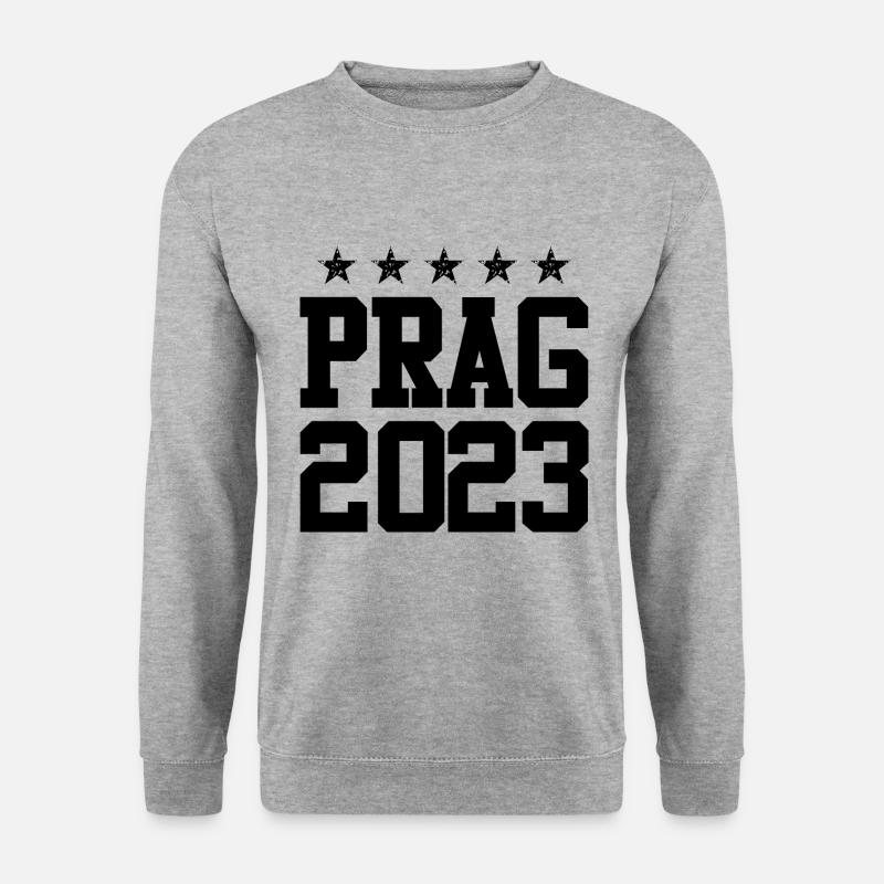 Prag 2023 - Unisex Pullover - Weißgrau meliert