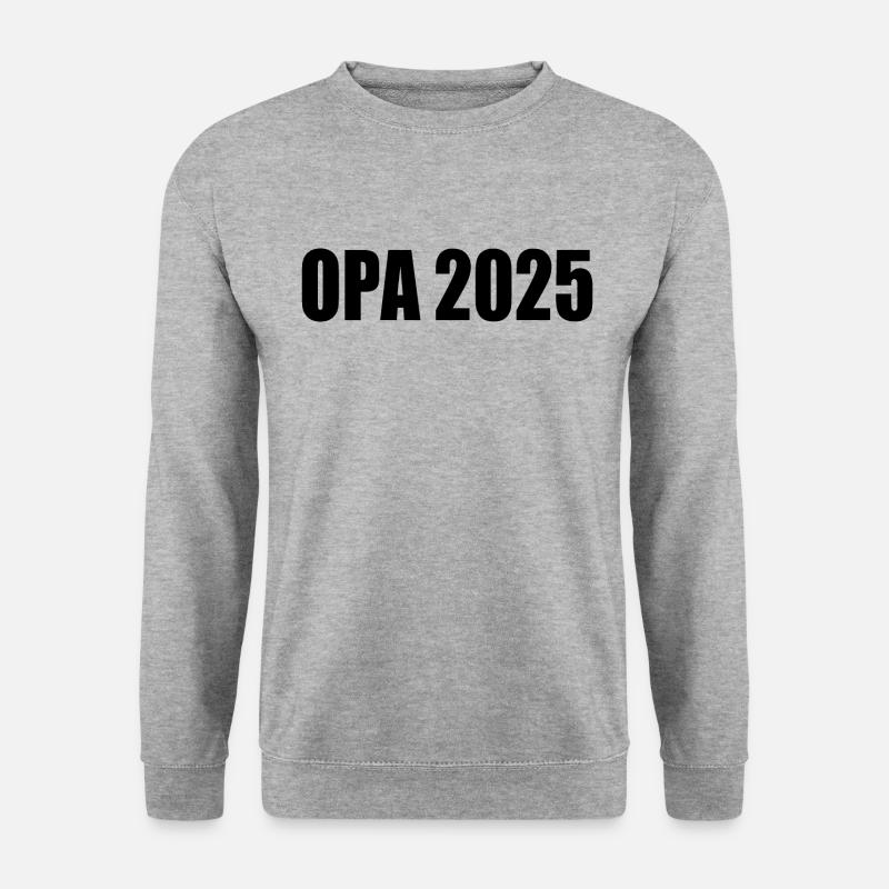 Opa 2025 - Unisex Pullover - Weißgrau meliert